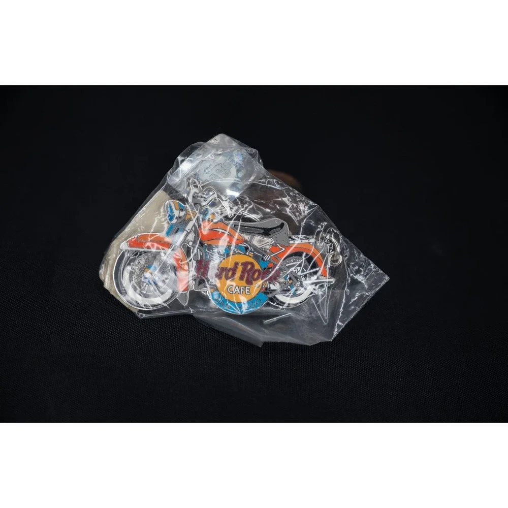 Hard Rock Cafe Motorcycle Keychain San Diego Orange New‎